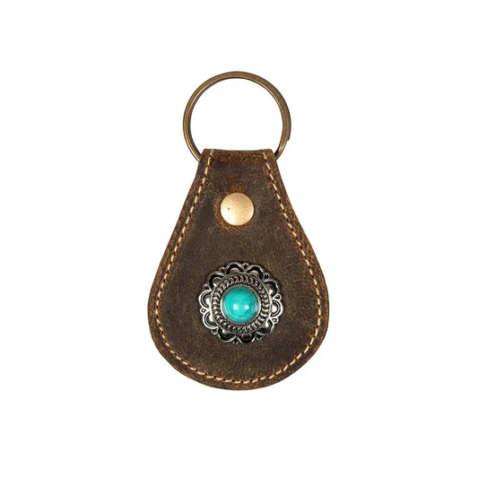 Myra Concho Antique Leather Key Fob