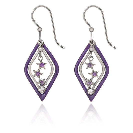 Silver Forest Diamonds & Stars Earring