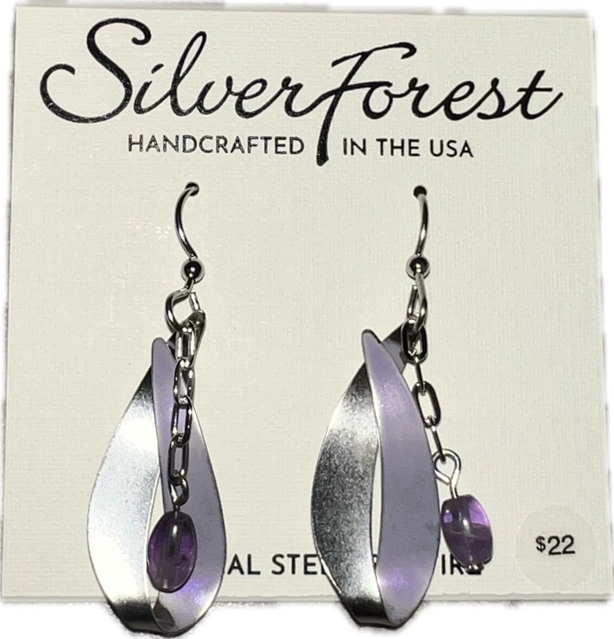 Silver Forest Contemporary Tear and Bead Silver
