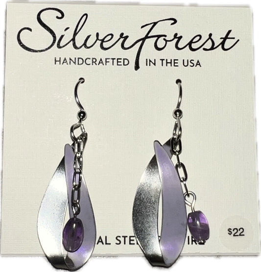 Silver Forest Contemporary Tear and Bead Silver