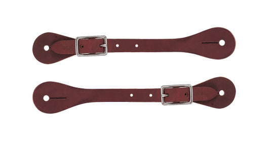 Weaver Single Ply Spur Straps Burgundy