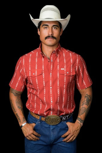 Ferrell The Maverick Short Sleeve Snap Red