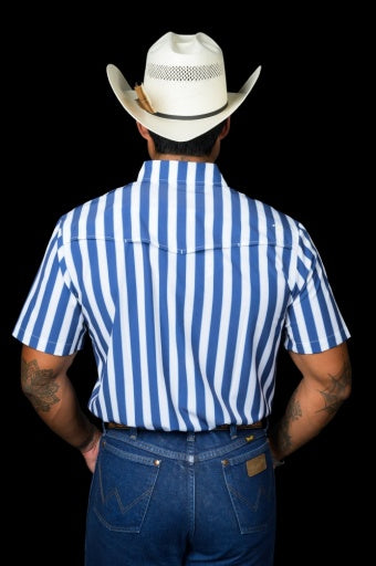 THE LIAM IN BLUE - SHORT SLEEVE SNAP