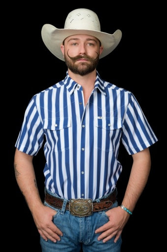 THE LIAM IN BLUE - SHORT SLEEVE SNAP