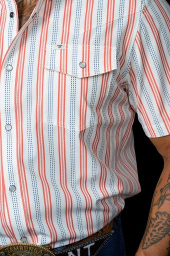 THE JAKE IN SALMON - SHORT SLEEVE SNAP