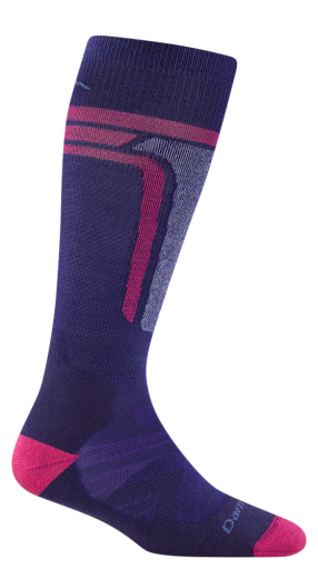 Darn Tough T-Bar Over The Calf Midweight With Cushion grape
