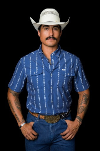 Ferrell The Maverick Short Sleeve Snap Blue