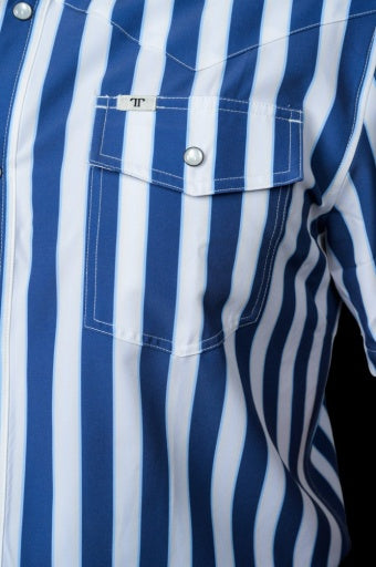 THE LIAM IN BLUE - SHORT SLEEVE SNAP