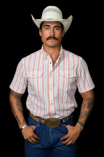 THE JAKE IN SALMON - SHORT SLEEVE SNAP