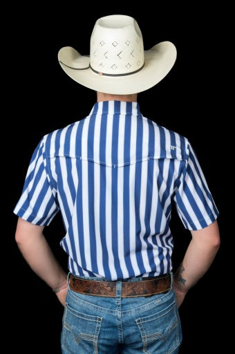 THE LIAM IN BLUE - SHORT SLEEVE SNAP