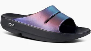 Oofos Ooahh Luxe Slide Midnight Spectre