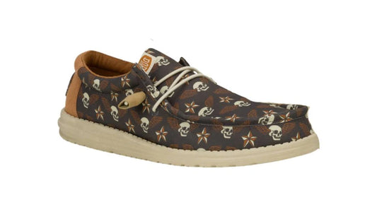 Hey Dude Wally Stars N' Skulls Black/Tan
