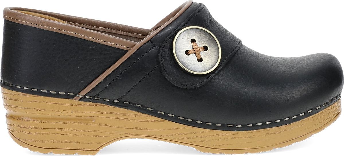 Dansko Professional Button Clog Black