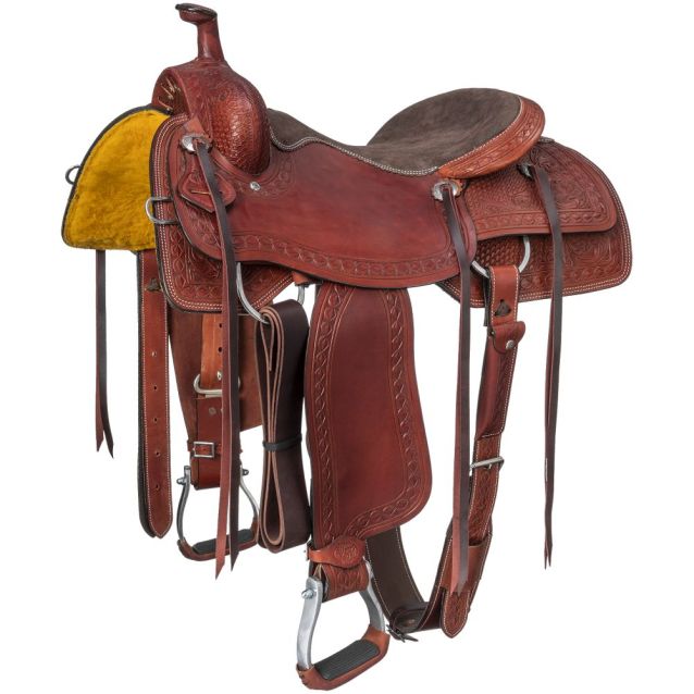 Silver Royal Split Rail Ranch Saddle Medium Oil
