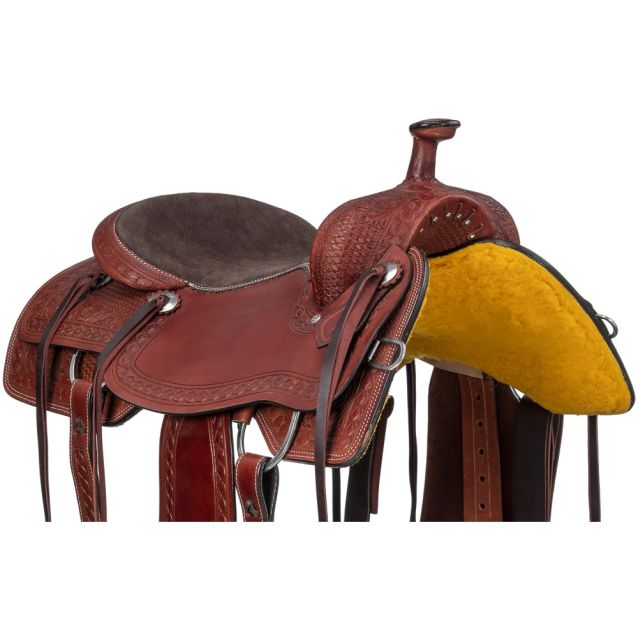 Silver Royal Split Rail Ranch Saddle Medium Oil
