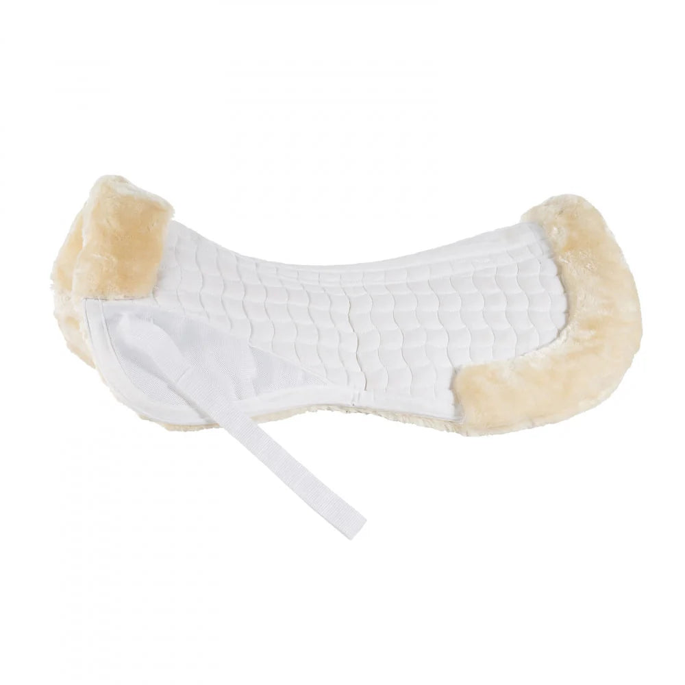 Horze Quilted Half Pad with Faux Fur Trim