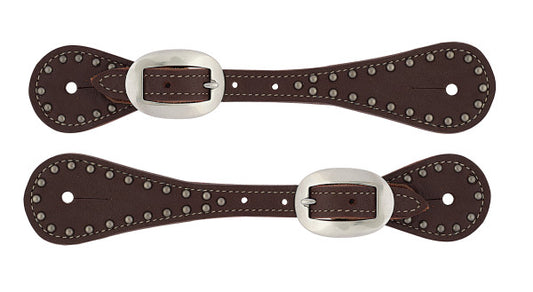 Weaver Youth Canyon Rose Leather Spur Straps with Studs