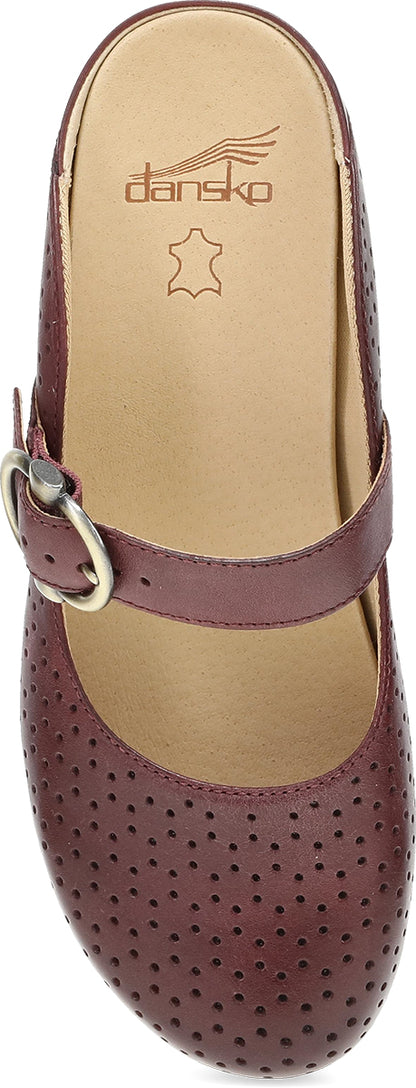 Dansko Blaire Leather Clog Sangria