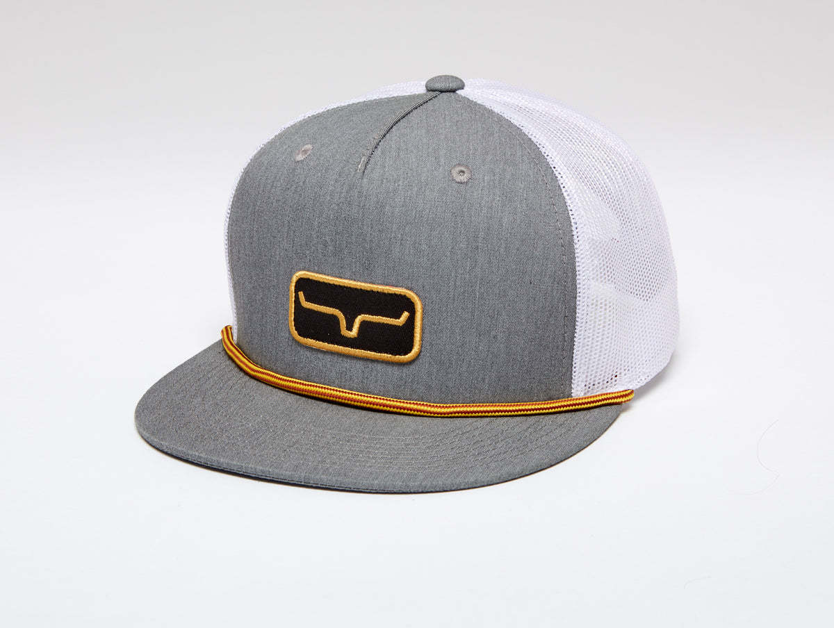 Kimes Ranch Workhard Trucker Hat Grey Heather