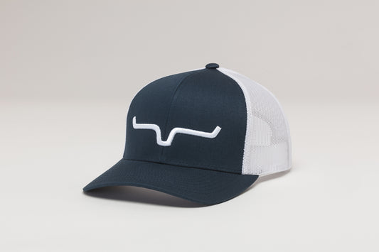 Kimes Ranch Weekly Trucker Navy/White