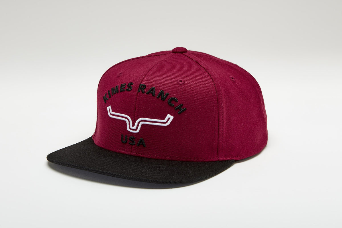Kimes Ranch Arched Truck Hat Dark Red