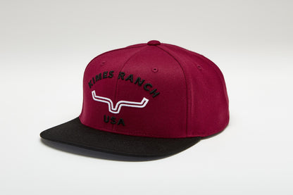 Kimes Ranch Arched Truck Hat Dark Red