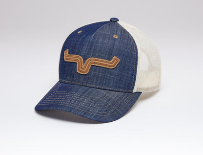 Kimes Ranch Roped LP Trucker Hat Denim