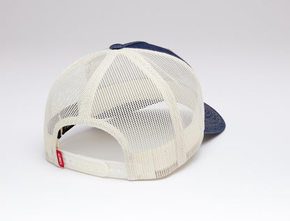 Kimes Ranch Roped LP Trucker Hat Denim