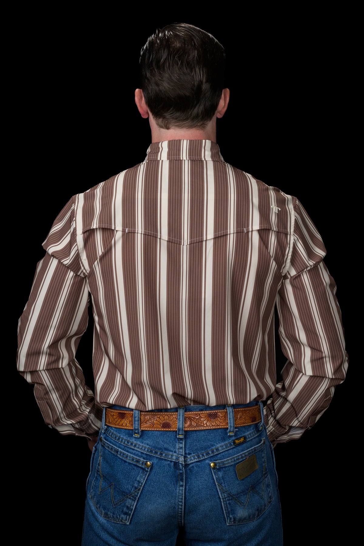 Ferrell The Atlas Brown Long Sleeve Snap Shirt