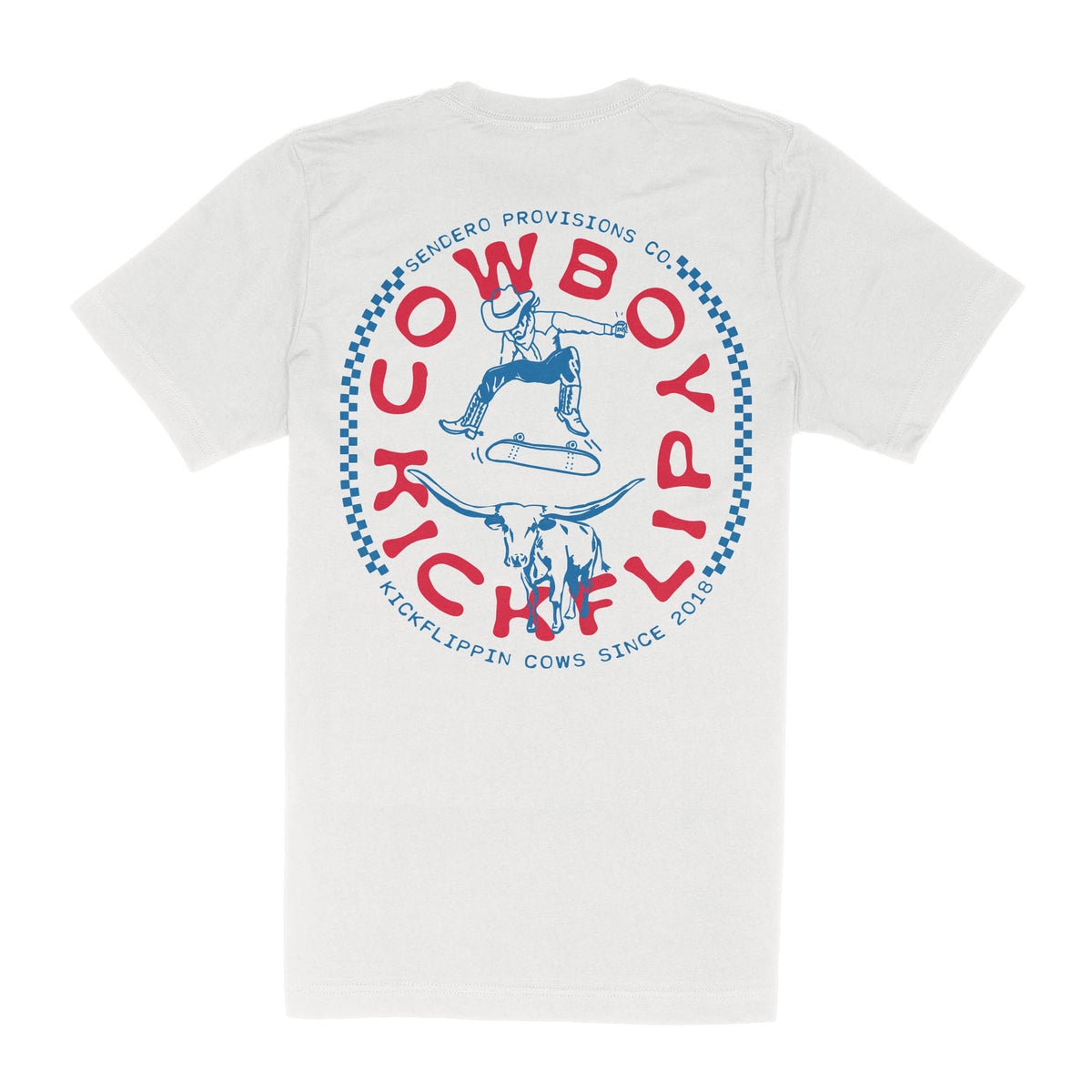 Sendero Cowboy Kickflip Tee Vintage White