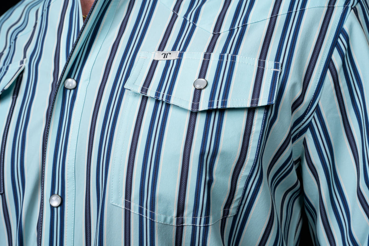 Ferrell The Jackson Long Sleeve Snap Blue