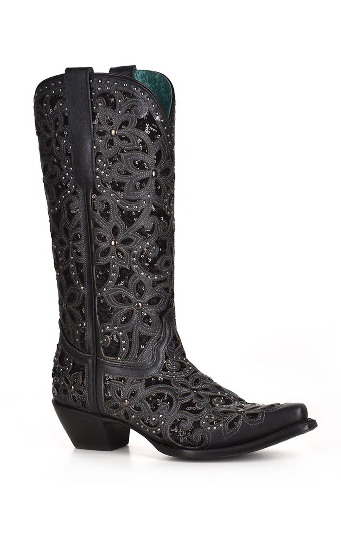 Corral Black Inlay/ Embroidery and Studs