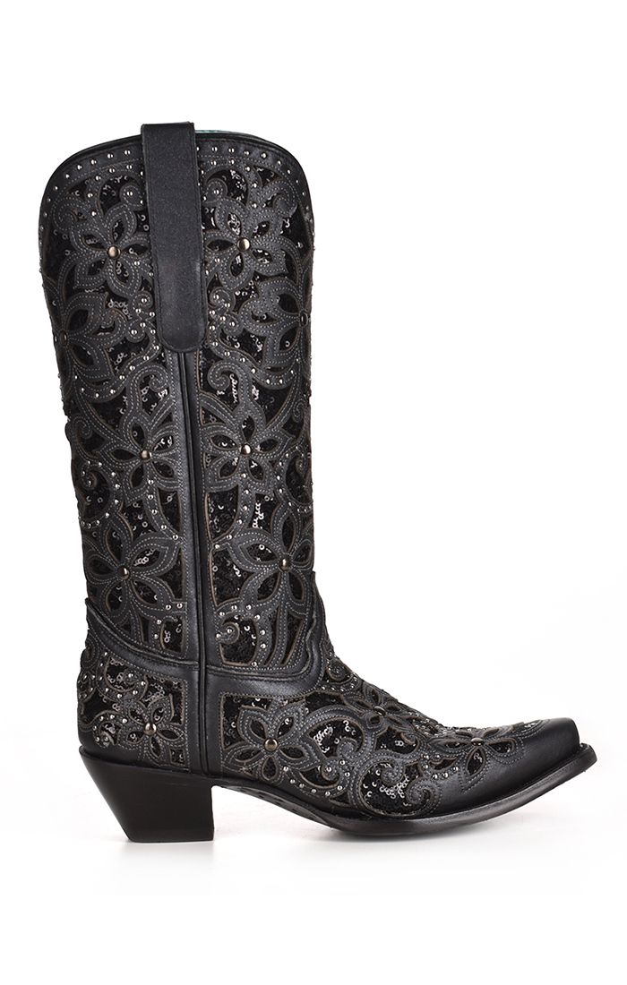 Corral Black Inlay/ Embroidery and Studs