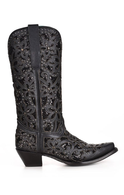 Corral Black Inlay/ Embroidery and Studs