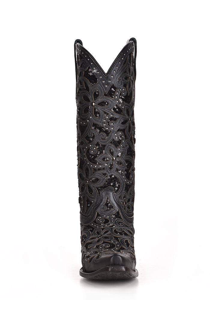 Corral Black Inlay/ Embroidery and Studs