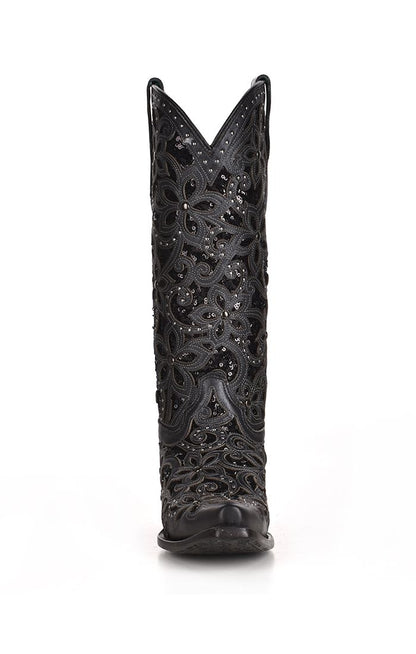 Corral Black Inlay/ Embroidery and Studs