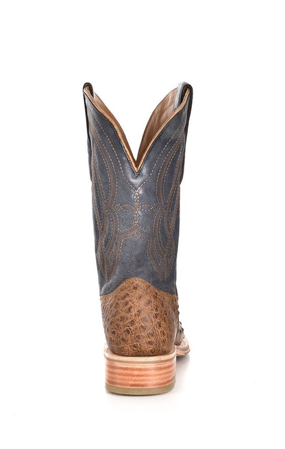 Corral Full Quill Ostrich Orix/Navy Square Toe
