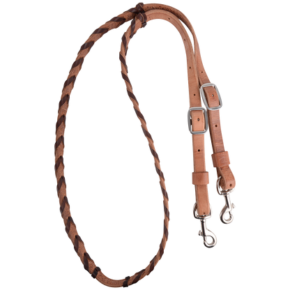 Martin Barrel Reins with Chocolate Lace