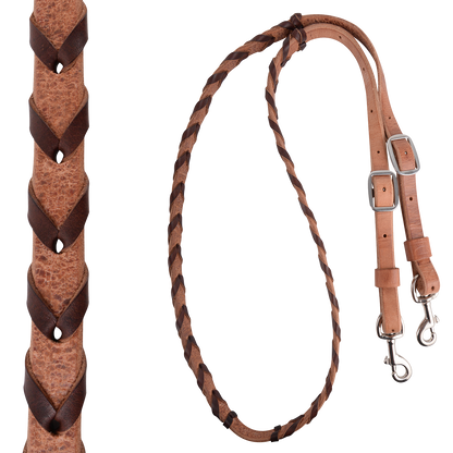 Martin Barrel Reins with Chocolate Lace