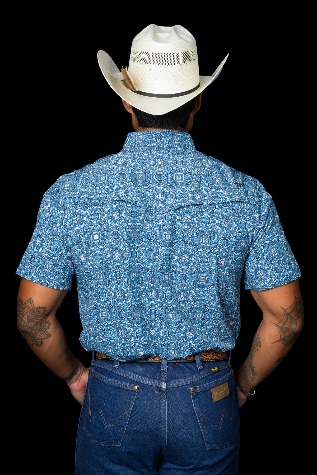 Ferrell The Bennett Short Sleeve Snap Shirt Blue