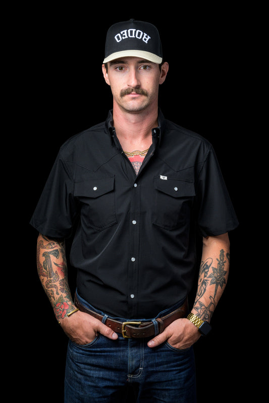 Ferrell Core Black Short Sleeve Snap