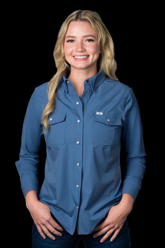 Ferrell Core Blue Long Sleeve Snap