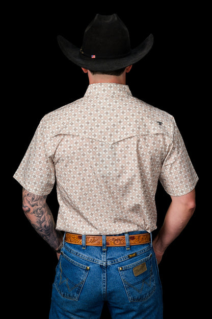 Ferrell The Callen Short Sleeve Snap Shirt Cream
