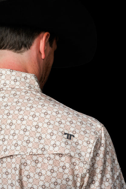Ferrell The Callen Short Sleeve Snap Shirt Cream