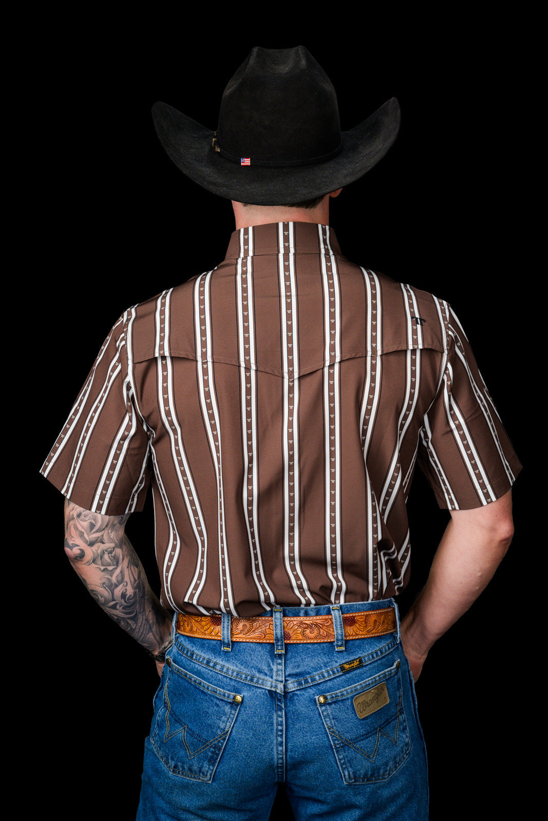 Ferrell The Tucker Short Sleeve Snap Shirt Brown
