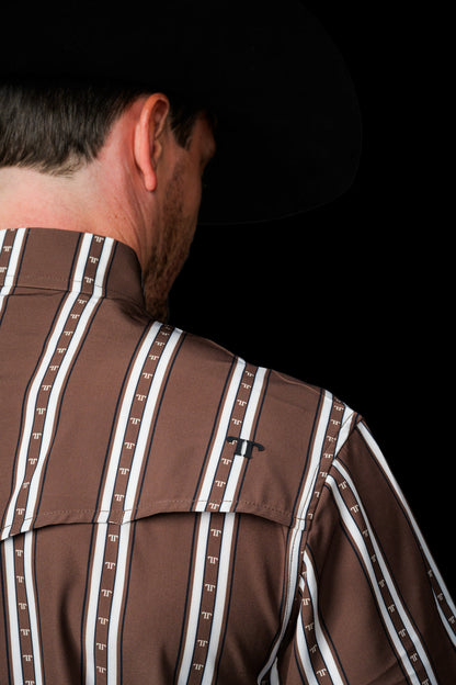Ferrell The Tucker Short Sleeve Snap Shirt Brown