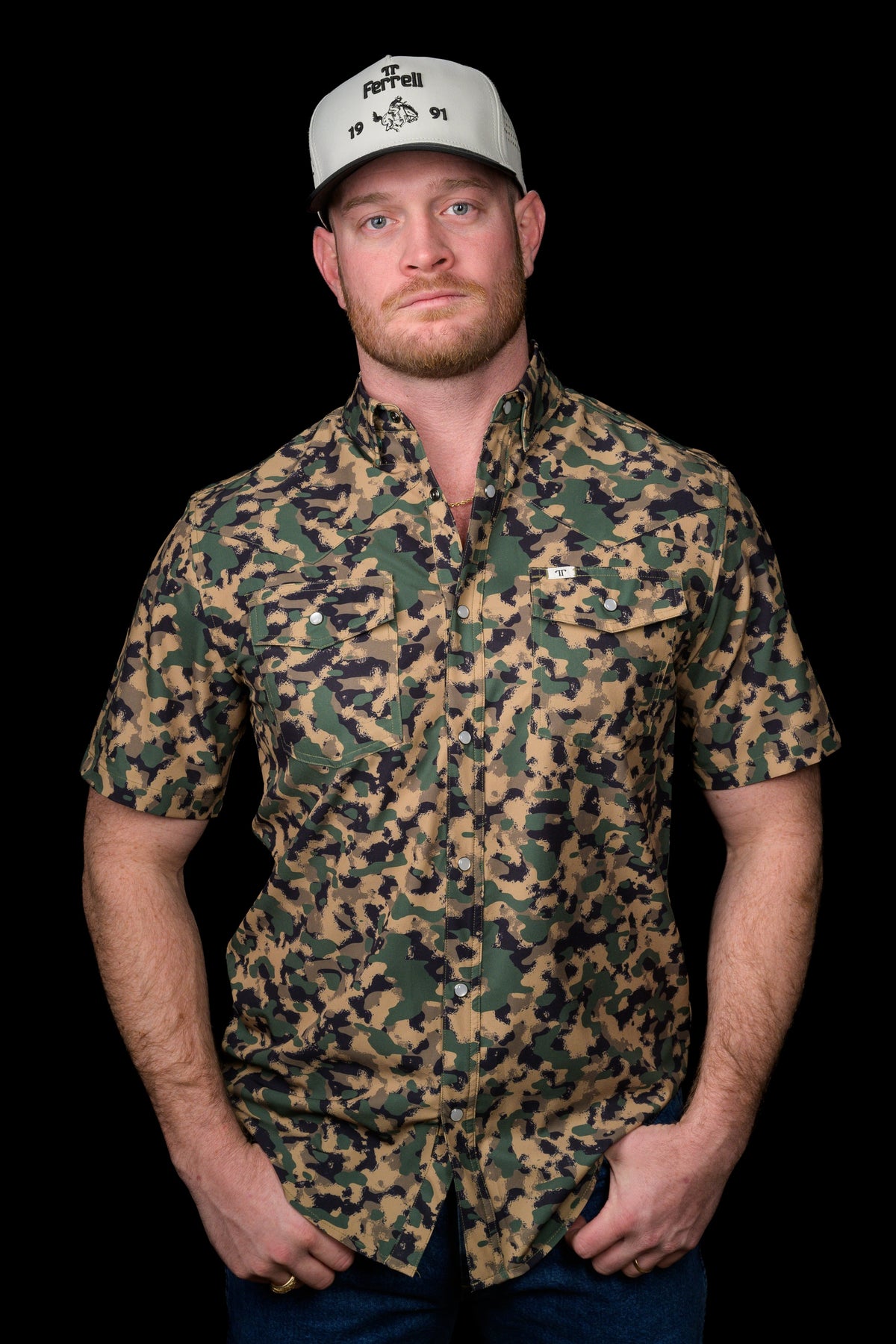 Ferrell Camo Short Sleeve Snap Shirt