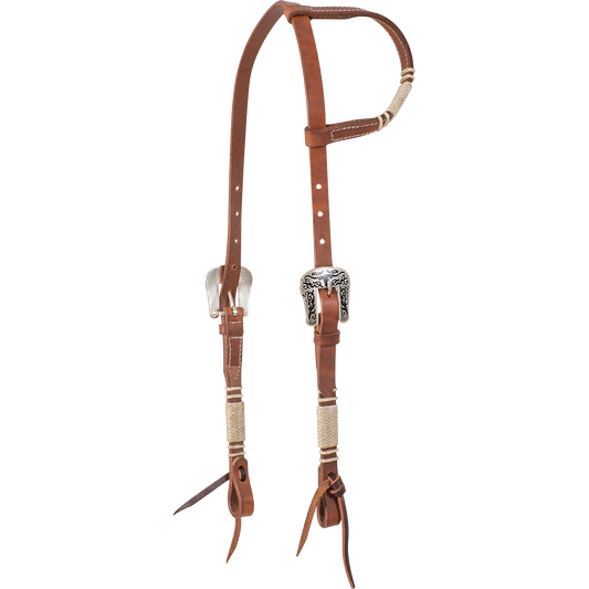Cashel Slip Ear Headstall with Braided Rawhide