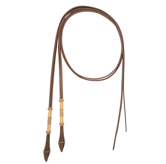 Cashel Braided Rawhide Split Reins with Quick Change Looped Ends