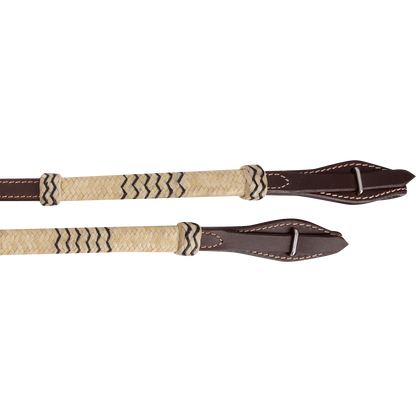 Cashel Braided Rawhide Split Reins with Quick Change Looped Ends